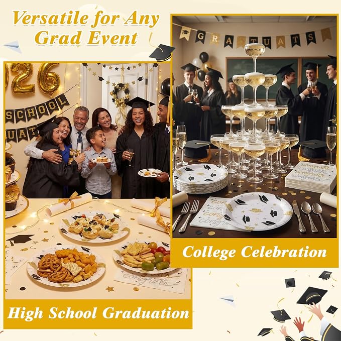 NatNarr Graduation Plates And Napkins, Class Of 2026, 25 6.5 In Napkins - Image 6