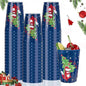 I00000 50Pcs 12oz Christmas Tree Design Christmas Plastic Cups, Premium Disposable Cups Cocktail Cup, Dark Blue Xmas Party Cup with Red Fox Design Pattern Design, Perfect for Xmas Party