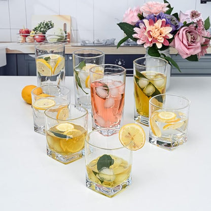 Everyday Drinking Glasses Set of 8 Drinkware Kitchen Glasses - Image 8