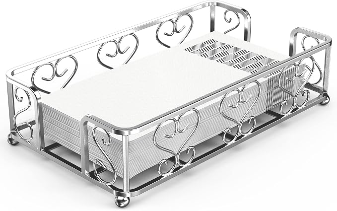 Guest Towel Holder Tray for Bathroom Countertop, Powder Room & Vanity Use by levimetree