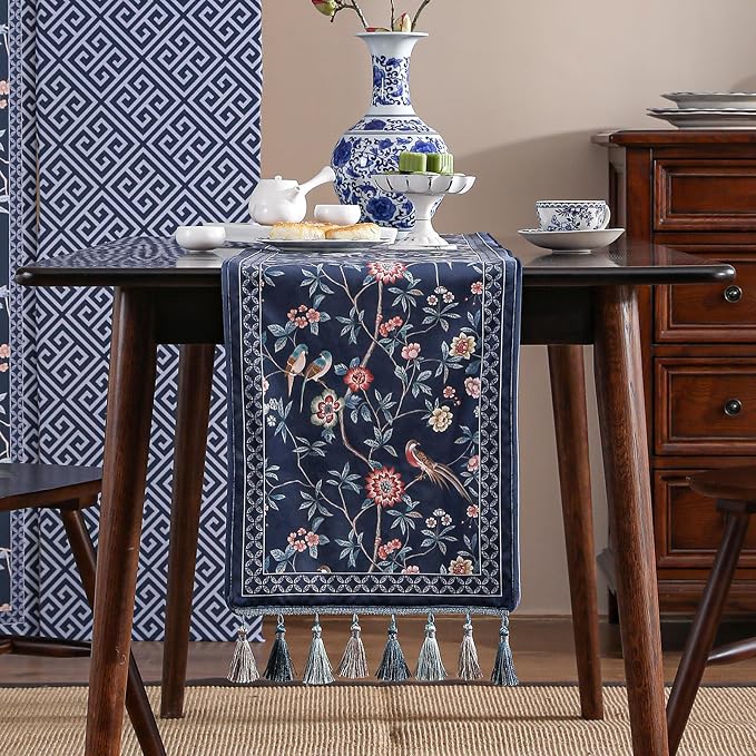 Patdrea Designer Elegant French Velvet Table Runner, Thanksgiving Dining Table - Image 2