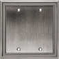 Henne Bery Sunken Pearls Heavy Duty Decorative Wall Plate Switch Plate Outlet Cover (Double Blank, Heirloom Silver)