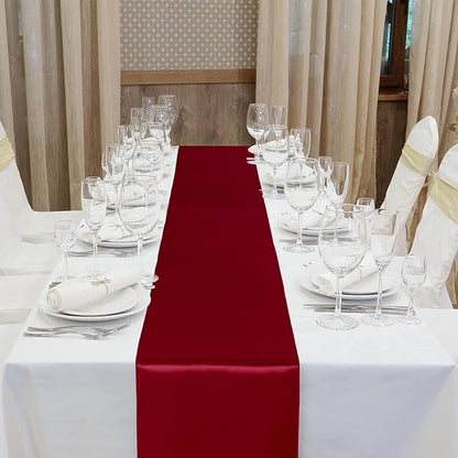 ANECO 4 Pack Satin Table Runner 12 x 108 Inch Long Bright Silk and Smooth - Image 4