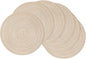 SHACOS 15 inch Round Placemats Set of 6, Cotton Polyester Woven Braided Place by SHACOS