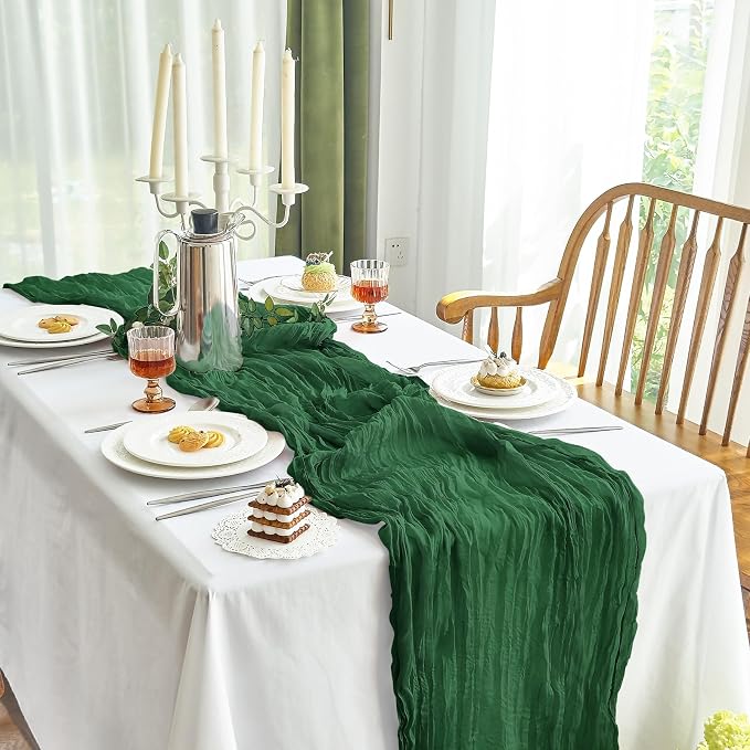 IVAPUPU Emerald Green Table Runner 120 Inch - Image 8