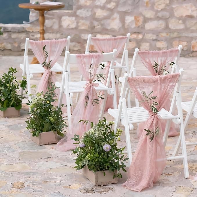 Cheesecloth Table Runner, 120 Inch 10 FT, Dusty Pink | 1 Pack, 35x120 Inches - Image 7