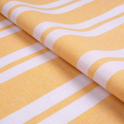 Encasa XO Table Runner, Woven Cotton Dining Runner 13"x94" Franca Yellow Stripes - Image 6