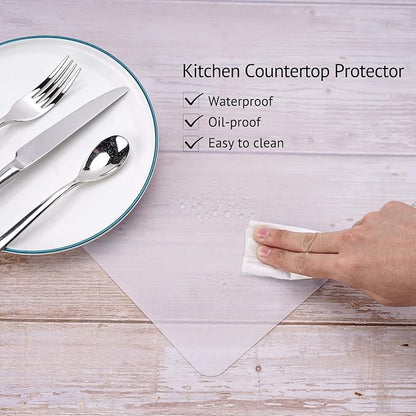 Gartful Silicone Mats for Kitchen Counter, Thicker 0.06", 25 x 17 inches Multipurpose Table Mat, Silicone Pad Desk Work Mat, Nonstick Nonskid Heat-Resistant Pad, Placemat, Semitransparent