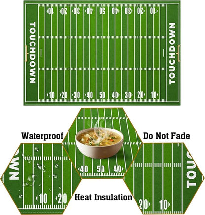 Nepnuser American Football Court Placemats Set of 4 Touch Down Football - Image 6