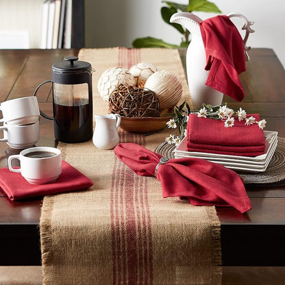 DII Variegated Tabletop Collection, Napkin Set, Tango Red, 6 Piece - Image 7