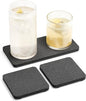Fluxynara Felt Coasters for Drinks, Mixed Sizes, Charcoal Gray | 8 x 4 and 4 x by FLUXYNARA