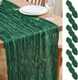 Asee'm 6pcs Emerald Green Cheesecloth Table Runner Christmas 10FT Rustic | Fall by Aseem