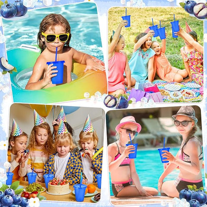 24 Pcs Plastic Tumblers with Lids and Straws, Reusable Cups with Lids Plastic - Image 7