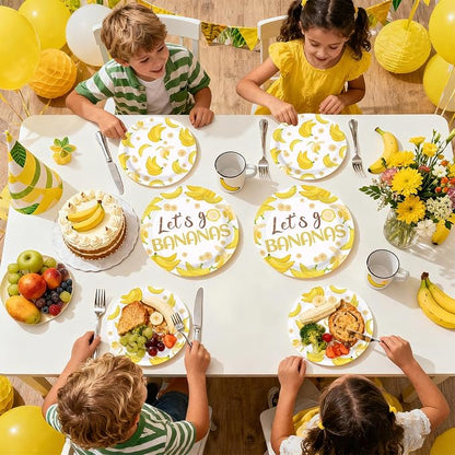 96 Pcs Yellow Banana Themed Party Decorations, Serves 24 | Banana Birthday - Image 8