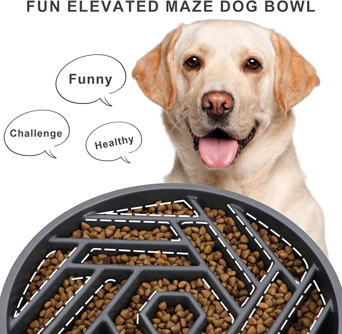 TOBYTO Slow Feeder Dog Bowls Large Medium Breed, Anti-Choking Slow Eating Dog - Image 3