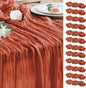 Cheesecloth Fall Table Runner Terracotta 10FT Boho Gauze, 12 Pack | 120 Inch by Wokceer