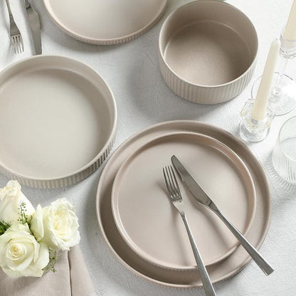 Stone Lain Haven Modern Stoneware 4 Piece Pasta Bowl Sets, Dish Set - Image 6