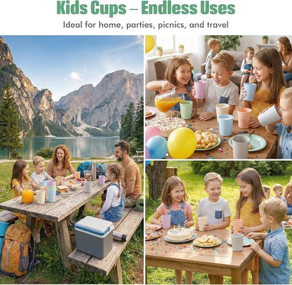 MASTERCOOK 6 Pcs. Small Reusable Cups –8 oz Unbreakable Drinking Glasses - Image 8