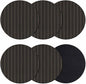 Simple Line Black Coasters Set of 6, Non-Slip Cup Coaster Mat by PIEPLE