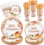 NatNarr 175 Pcs Little Pumpkin Baby Shower Party Decorations Includes Fall by NatNarr