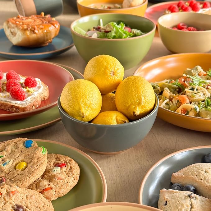 Mora Ceramic Artisan Matte Small Dessert Bowls - 16oz - Image 6