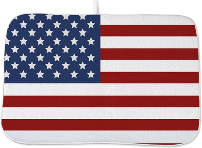 Independence Day Patriotic Dish Drying Mat by Unknown