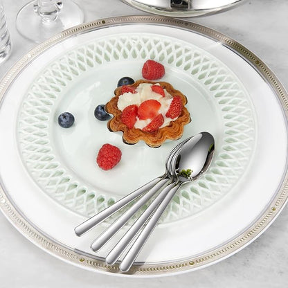 Premium Aline 4-Piece 5.8-Inch Dessert Spoon Set | 18/10 Stainless Steel Small - Image 5