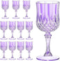 7OZ Plastic Wine Glasses, Reusable Vintage Goblets Unbreakable Drinking Glasses by Unknown
