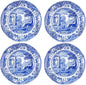 Spode Blue Italian 6.5" Bread & Butter Plate, Set of 4 - Classic Oriental-Inspired Porcelain Side Plates, Blue Ceramic Oriental Tableware for Appetizers, Desserts, Snacks - Made in England