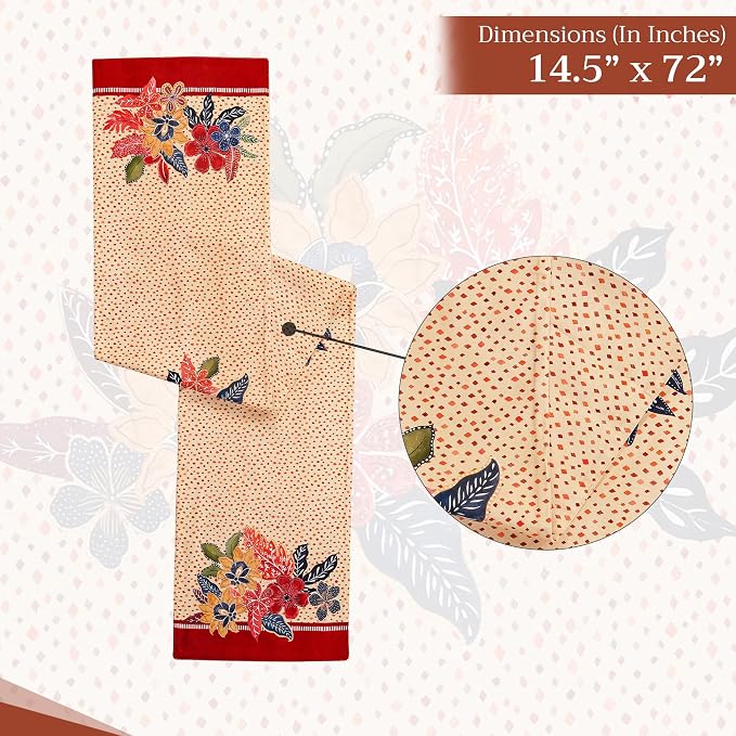 Maison d' Hermine Table Runner 100% Cotton 14.50" x 72" | Table Runners 72 - Image 6
