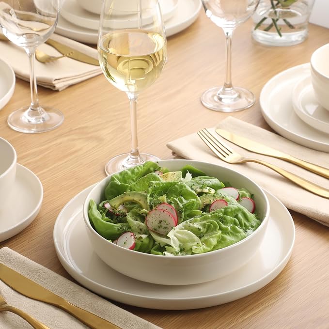 Gibson Home Serenity 16 Piece Modern Porcelain Dinnerware Set - Image 3