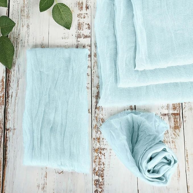 Efavormart 5 Pack 24"x19" Baby Blue Matte Gauze Cheesecloth Napkins, Serene - Image 8