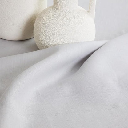 Solino Home Linen Tablecloth for Rectangle Tables 60 x 108 Inch - 100% Pure Linen Silver Cloud Table Cloth - Fete, Machine Washable Cloth Tablecloth for Winter
