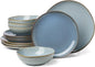 Oneida 897199 Organic Shades 12-Piece Dinnerware Set, Slate Blue by Oneida