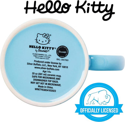Silver Buffalo Sanrio Hello Kitty Good Vibes Quote, Ceramic Mug, 20oz | 0.59 - Image 4
