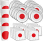 Japan Flag Birthday Party Supplies Set Plates Napkins Cups Tableware Kit for 16
