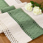 Ivory & Sage Boho Table Runner Macrame Woven Table Runner 12x48 Inch | Small by MLMC