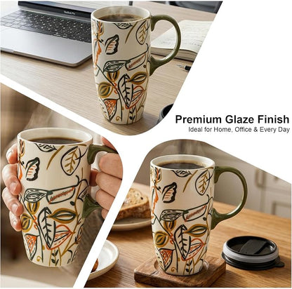 Topadorn 17oz Ceramic Travel Coffee Mug - Image 6