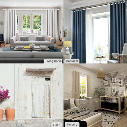 Curtain Rods for Windows 16 to 170 Inches Adjustable Length 1 Inch Diameter Window Curtain Rod with Aluminium End Cap, Antique Bronze