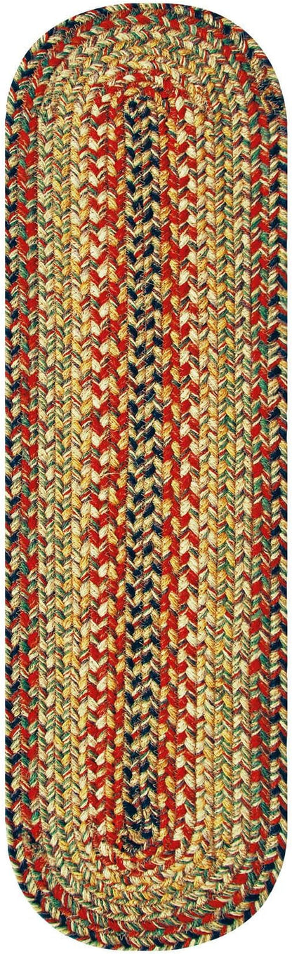 Homespice Kingston Braided Oval Table Runner, Warm Country Decor, Multicolor 11x36 - Jute Dining Table Accessories - Rich Colors, Easy to Clean, Durable and Protects Furniture
