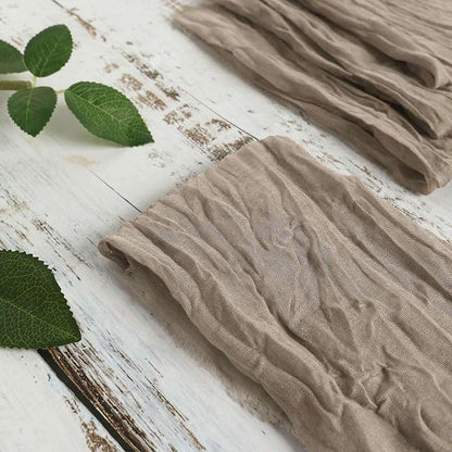 Efavormart 5 Pack 24"x19" Natural Matte Gauze Cheesecloth Napkins, Scandi-Boho - Image 6