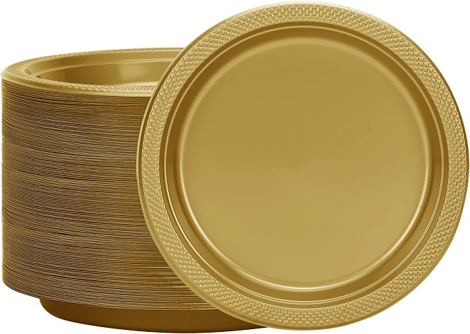 Hanna K. Signature Gold Plastic Plates 9 Inch - Image 6