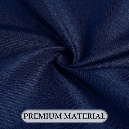 8 Pack Navy Blue Tablecloth 60 x 126 Inch Rectangular Table Cloth for 6 Foot Rectangle Tables, Wrinkle Resistant Washable Polyester Fabric Table Covers for Wedding Party Banquet Buffet and Camping