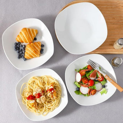 fMBB Ceramic Large Soup Bowls, 8.6 Inches, Modern 4-Piece Deep Salad Plates Set - Image 7