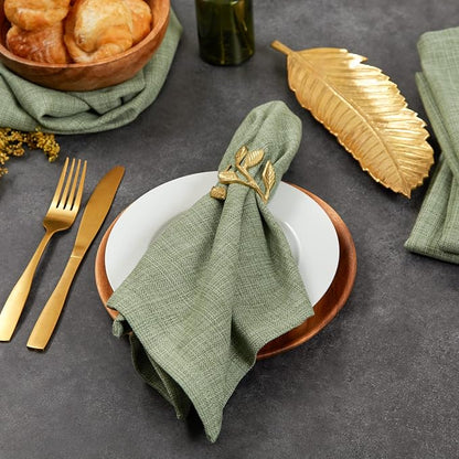 DII Variegated Tabletop Collection, Napkin Set, Artichoke Green, 6 Piece - Image 4