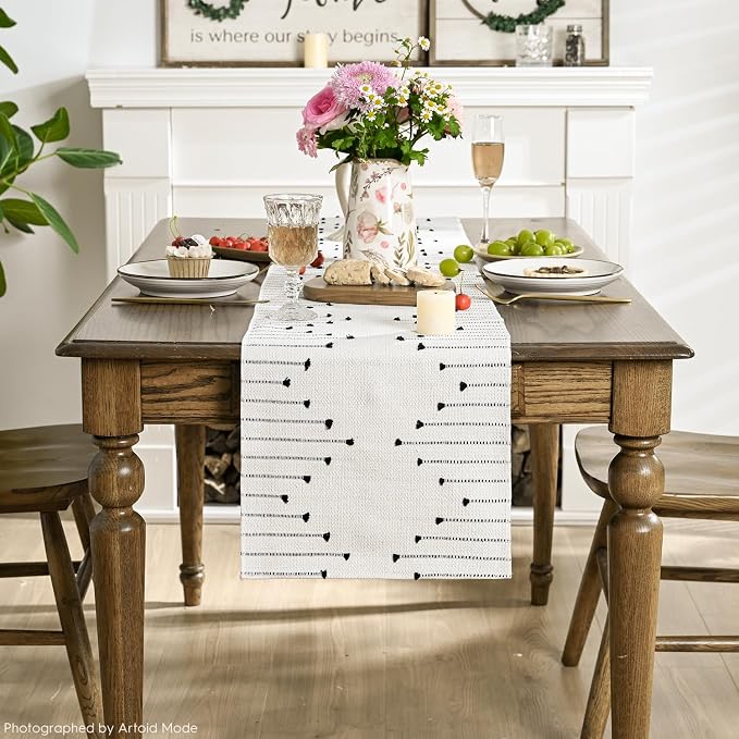 Artoid Mode Black Boho Table Runner - Image 2