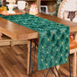 Christmas Trees Table Runner Soft Plush Faux Fur Green Tree by MOSTOP