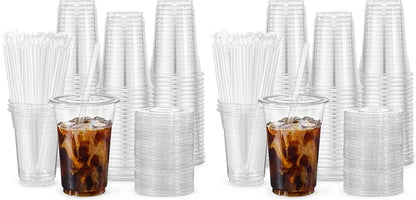 VITEVER [100 Sets - 16oz Clear Plastic Cups by VITEVER