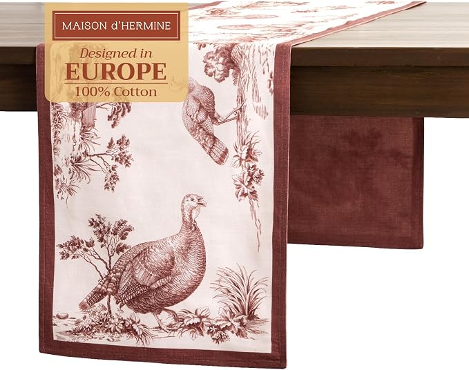 Maison d' Hermine Table Runner 100% Cotton 14.50" x 72" | Table Runners 72 by MaisondHermine