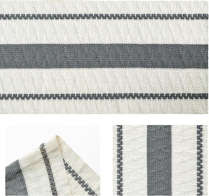 Artoid Mode Dark Green Rustic Woven Table Runner 12x120 Inch | Holiday - Image 6